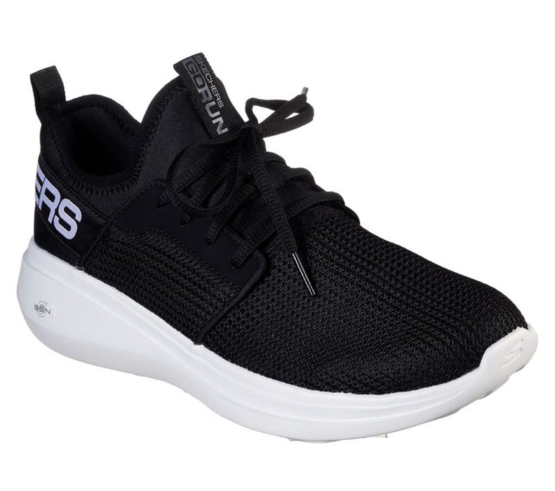Skechers Herr Svarta/Vita Slip On - Gorun Fast - Valor - Sverige (VHEKA-7816)